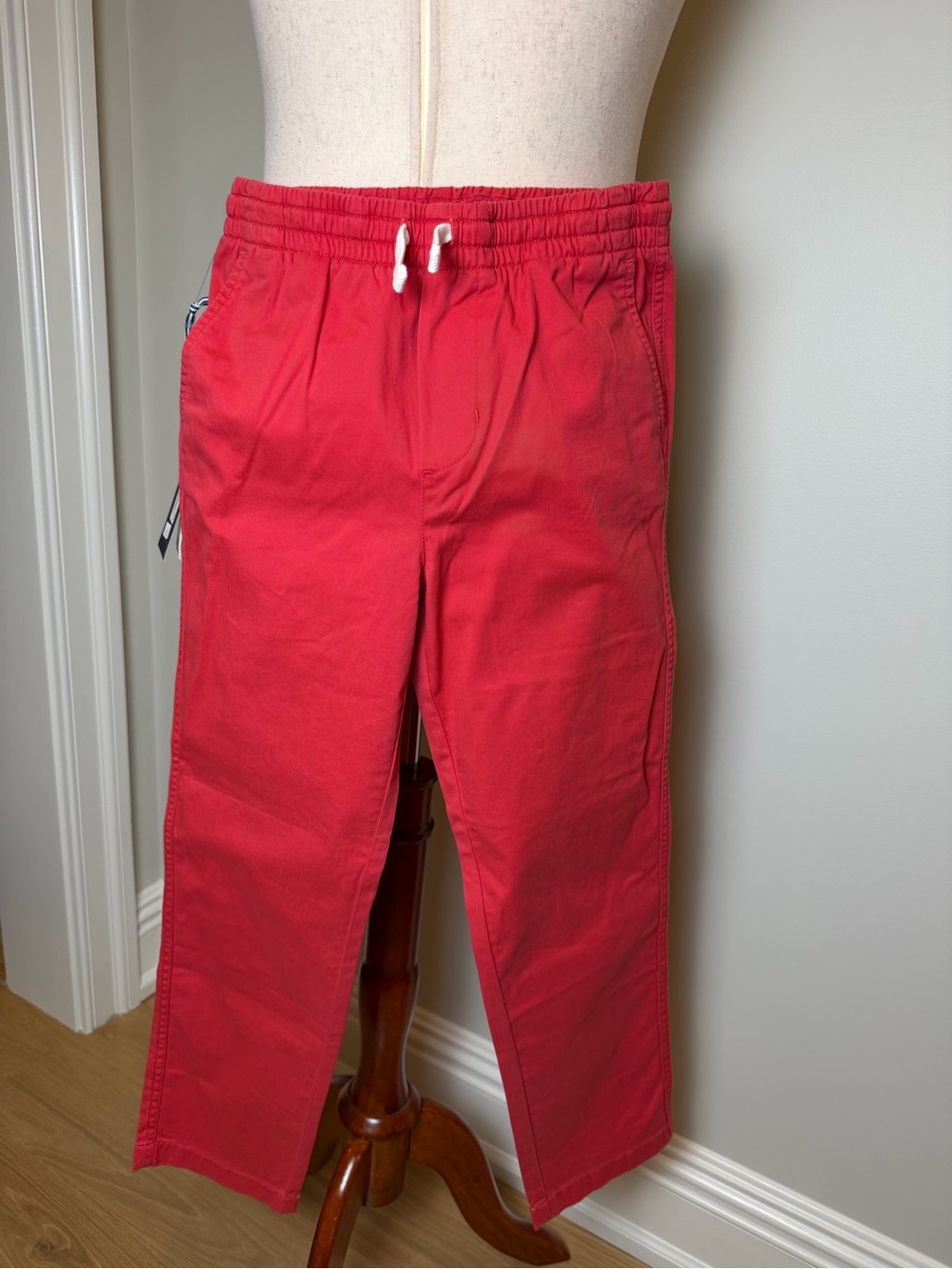 NWT Boys size 12 Vineyard Vines Bright Red Elastic Waist Chinos